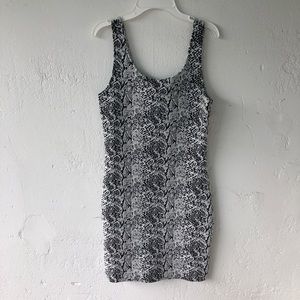 Black & white print bodycon dress | H&M